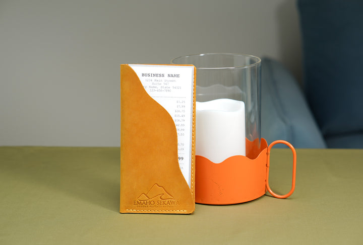 Personalized Leather Check Holder