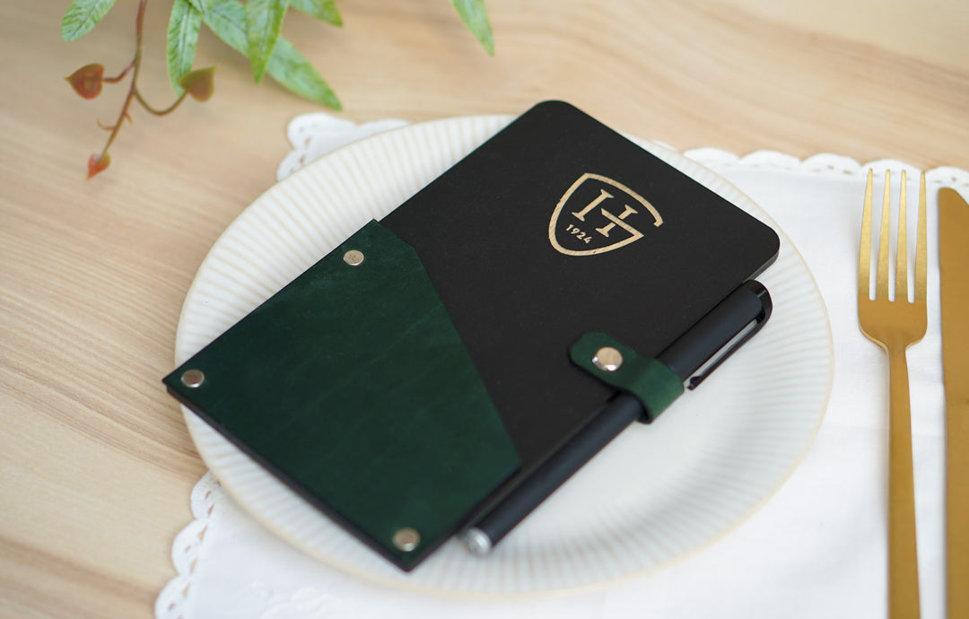 Custom Wood Guest Check Book: Personalized Restaurant Bill Holder