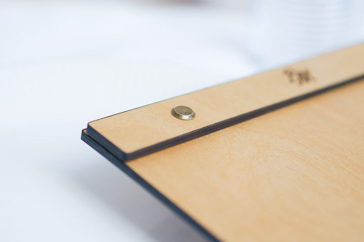 Wood Menu Clipboard: Restaurant Menu Holder, Personalized Logo