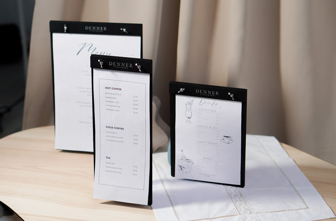 Wood Restaurant Menu Holder: Personalized Menu Clipboard