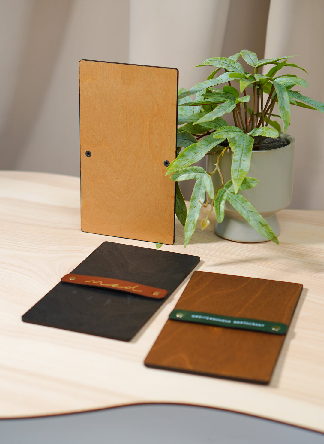 Personalized Wood Restaurant Bill Holder