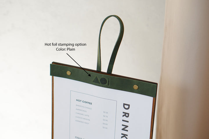 Wooden Menu Board: Cafe Restaurant Menu Holder
