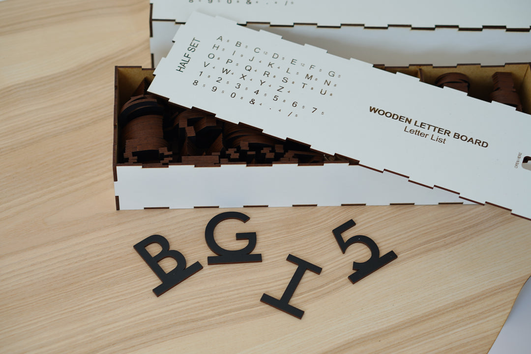 Wood Menu Board Letters: Birch HDF