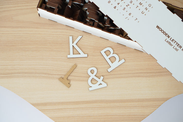 Wood Menu Board Letters: Birch HDF
