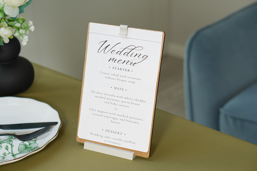 Wedding Menu: Wedding table top decor