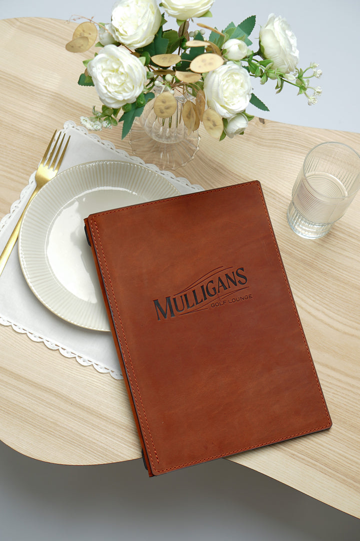 Custom Leather Restaurant Menu Folder