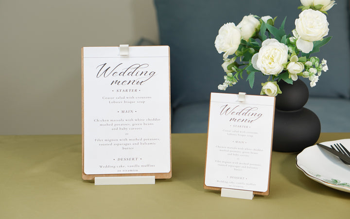 Wedding Menu: Wedding table top decor