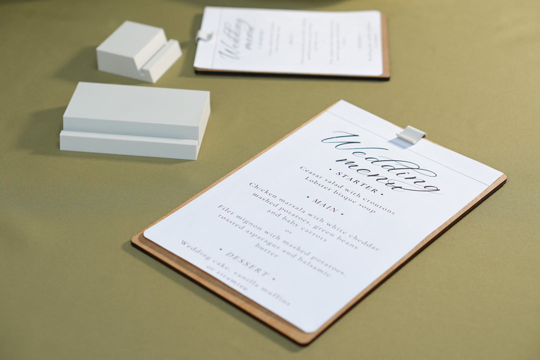 Wedding Menu: Wedding table top decor