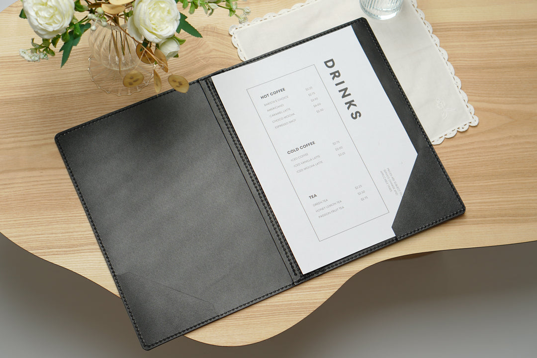 Leather Menu Cover: Custom Restaurant Menu Cover