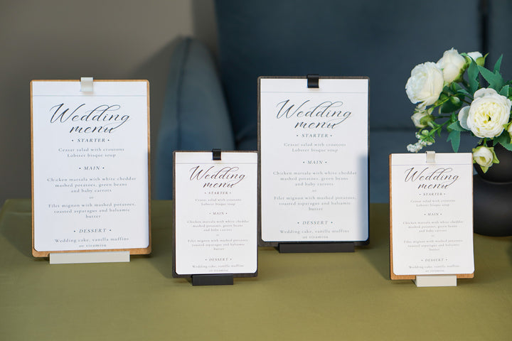 Wedding Menu: Wedding table top decor