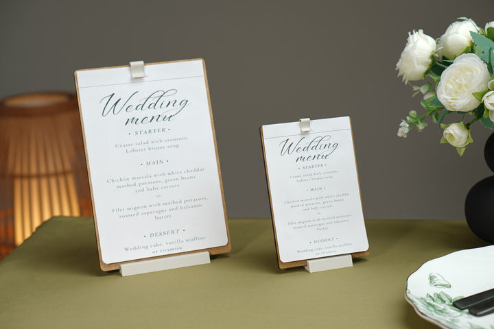 Wedding Menu: Wedding table top decor
