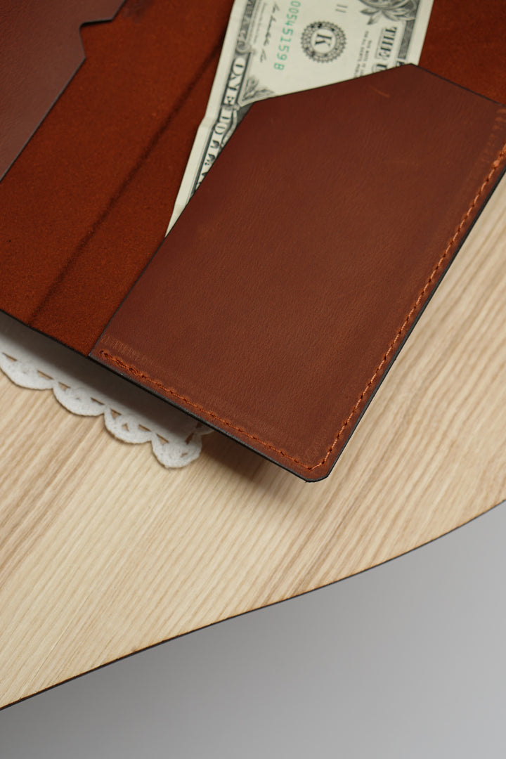 Personalized Leather Bill Holder: Vintage Restaurant Check Presenter