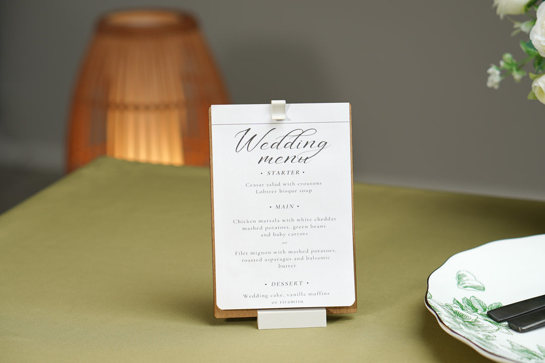 Wedding Menu: Wedding table top decor