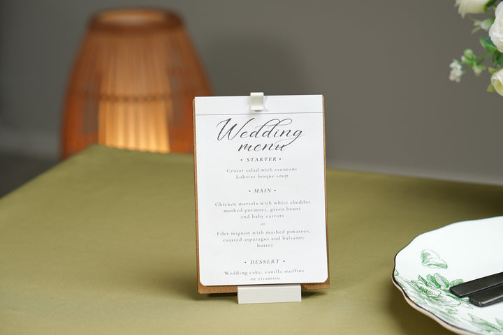 Wedding Menu: Wedding table top decor