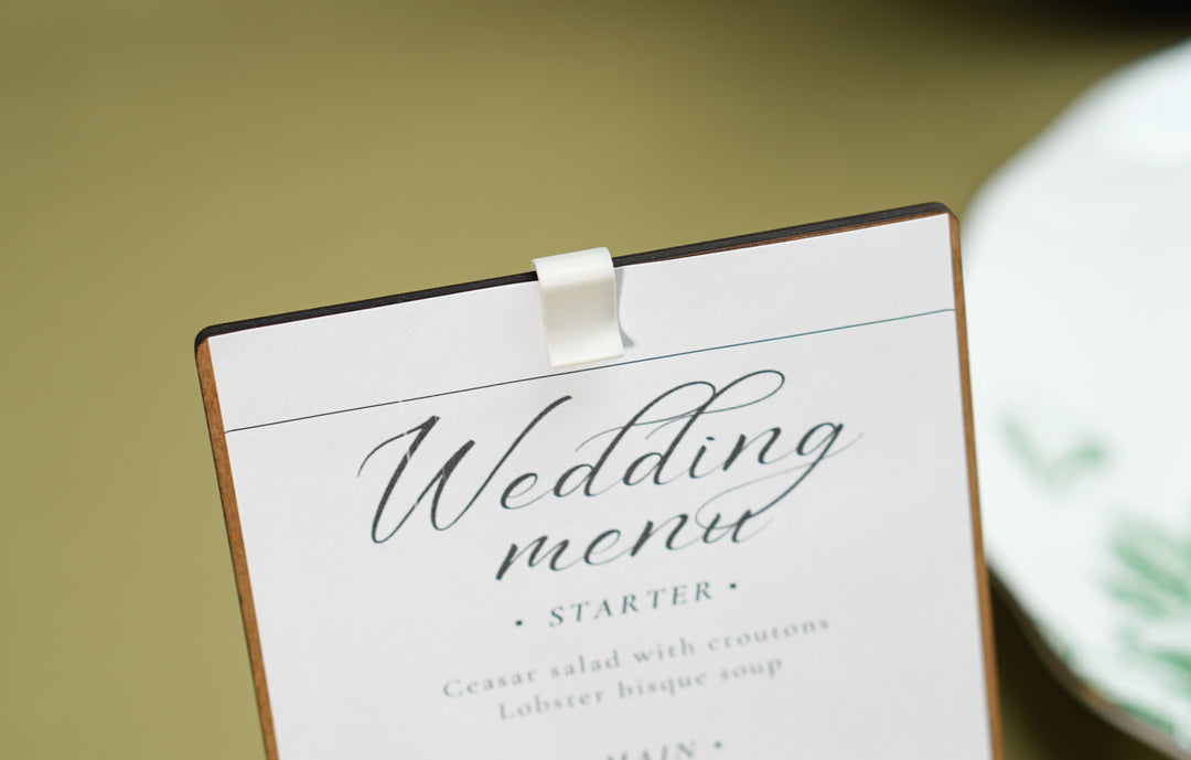 Wedding Menu: Wedding table top decor