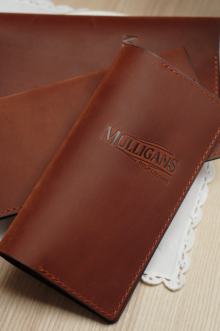 Personalized Leather Bill Holder: Vintage Restaurant Check Presenter