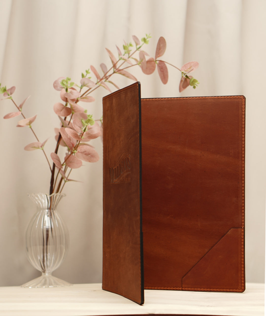 Custom Leather Restaurant Menu Folder