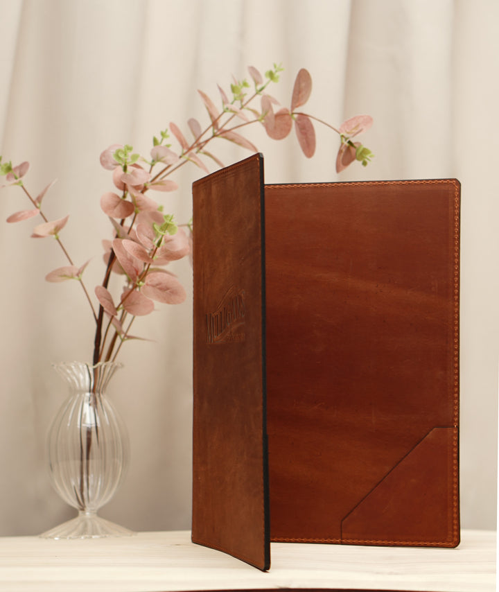 Custom Leather Restaurant Menu Folder