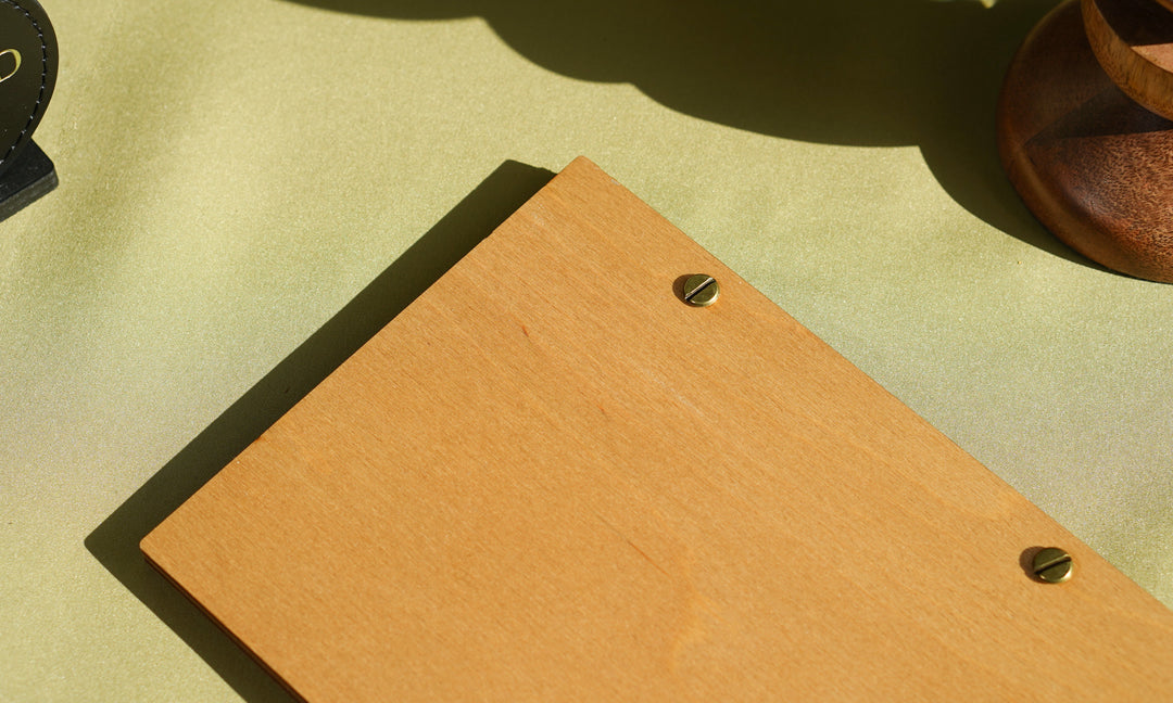 Personalized Wood Menu Cover: Logo Embossed Restaurant Menu Holder