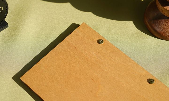 Personalized Wood Menu Cover: Logo Embossed Restaurant Menu Holder