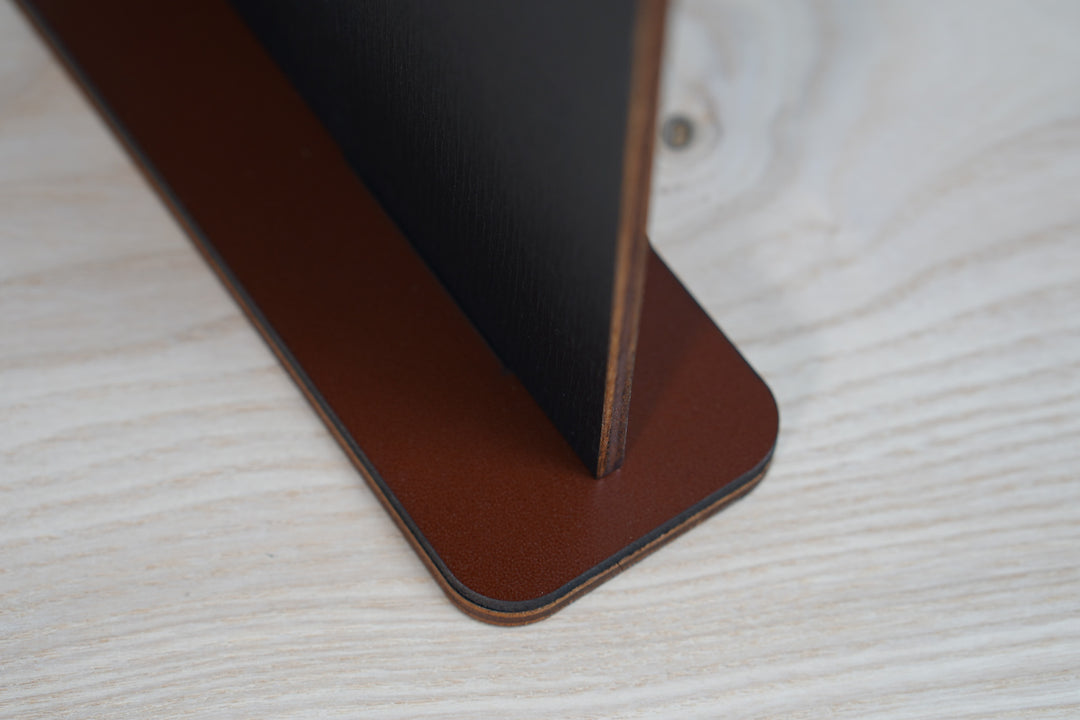 Custom Wood Menu Board Stand: Restaurant Tabletop Menu Holder