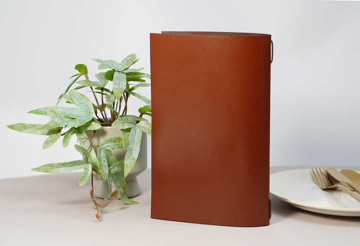 Embossed Logo Leather Menu Folder: Customized Restaurant Menu