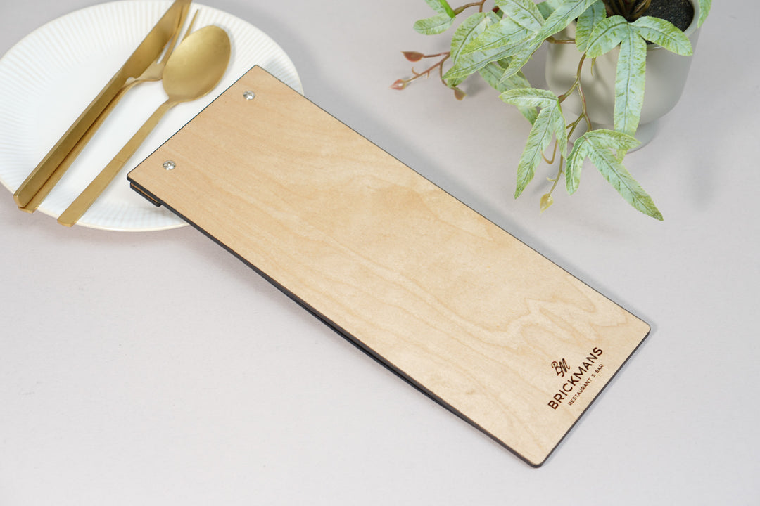Embossed Logo Leather Menu Board: Custom Restaurant Clipboard