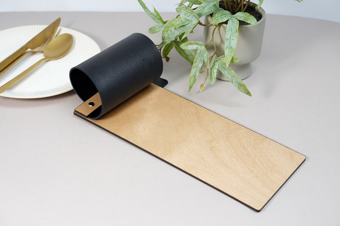 Embossed Logo Leather Menu Board: Custom Restaurant Clipboard