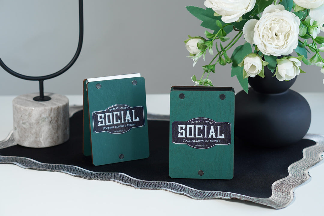 UV Printed Wooden QR Code Menu Sign | Custom Table QR Menu for Cafe & Restaurant | Wooden Table Display