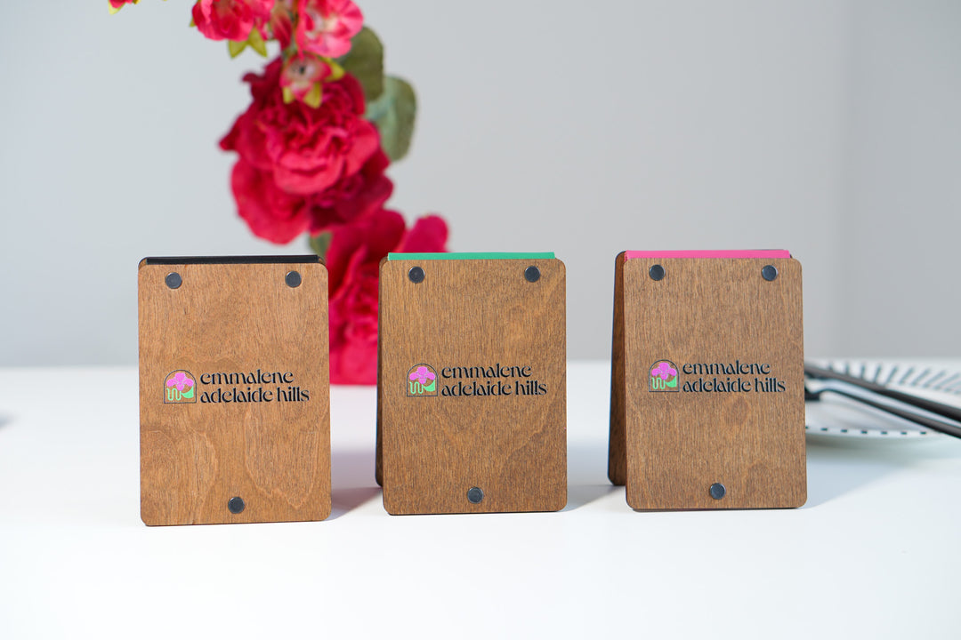 UV Printed Wooden QR Code Menu Sign | Custom Table QR Menu for Cafe & Restaurant | Wooden Table Display