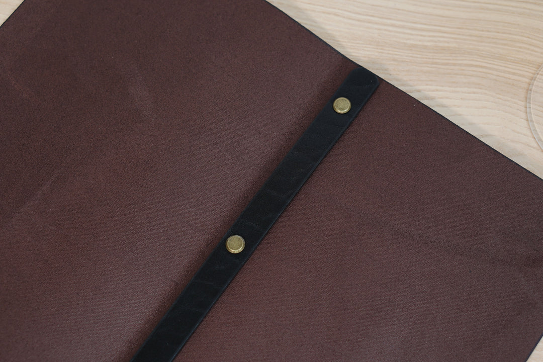 Custom Leather Restaurant Menu Folder with Embossed Logo