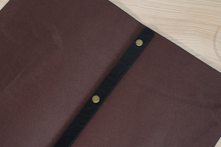 Custom Leather Restaurant Menu Folder with Embossed Logo