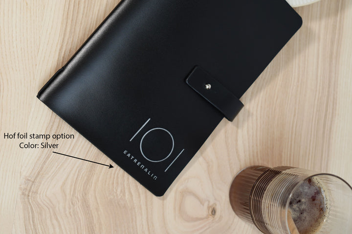 Embossed Logo Leather Menu Folder: Custom Restaurant Menu