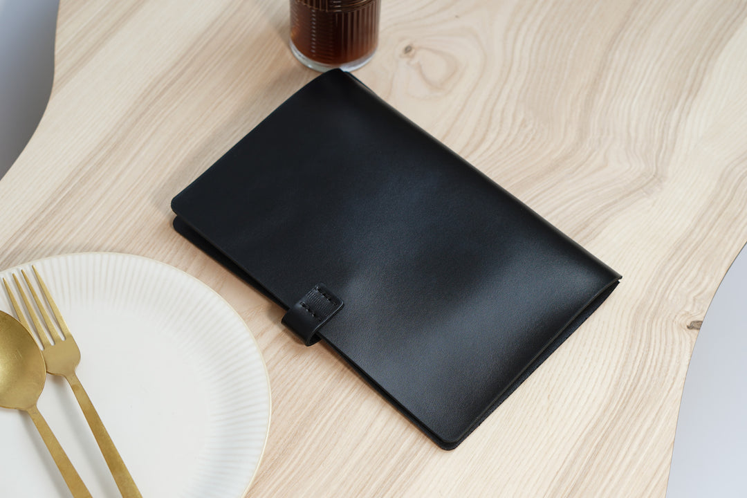Embossed Logo Leather Menu Folder: Custom Restaurant Menu