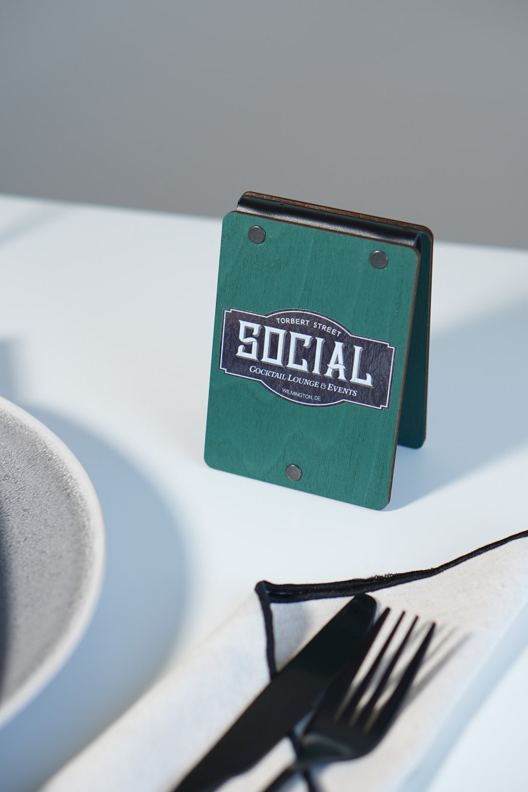 UV Printed Wooden QR Code Menu Sign | Custom Table QR Menu for Cafe & Restaurant | Wooden Table Display
