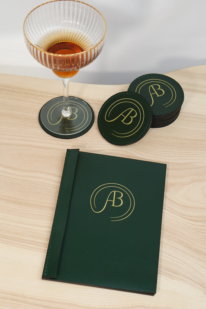 Custom Leather Restaurant Menu with Debossed Logo