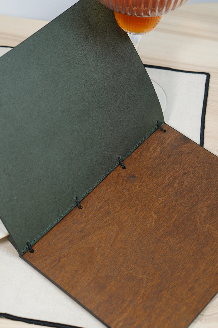 Custom Leather Restaurant Menu with Debossed Logo