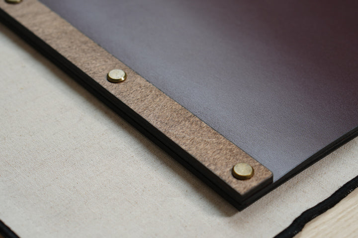 Custom Leather Restaurant Menu: Embossed Logo, Wood Menu Folder