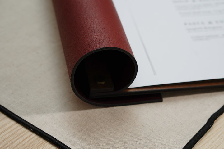 Custom Leather Restaurant Menu: Embossed Logo, Wood Menu Folder
