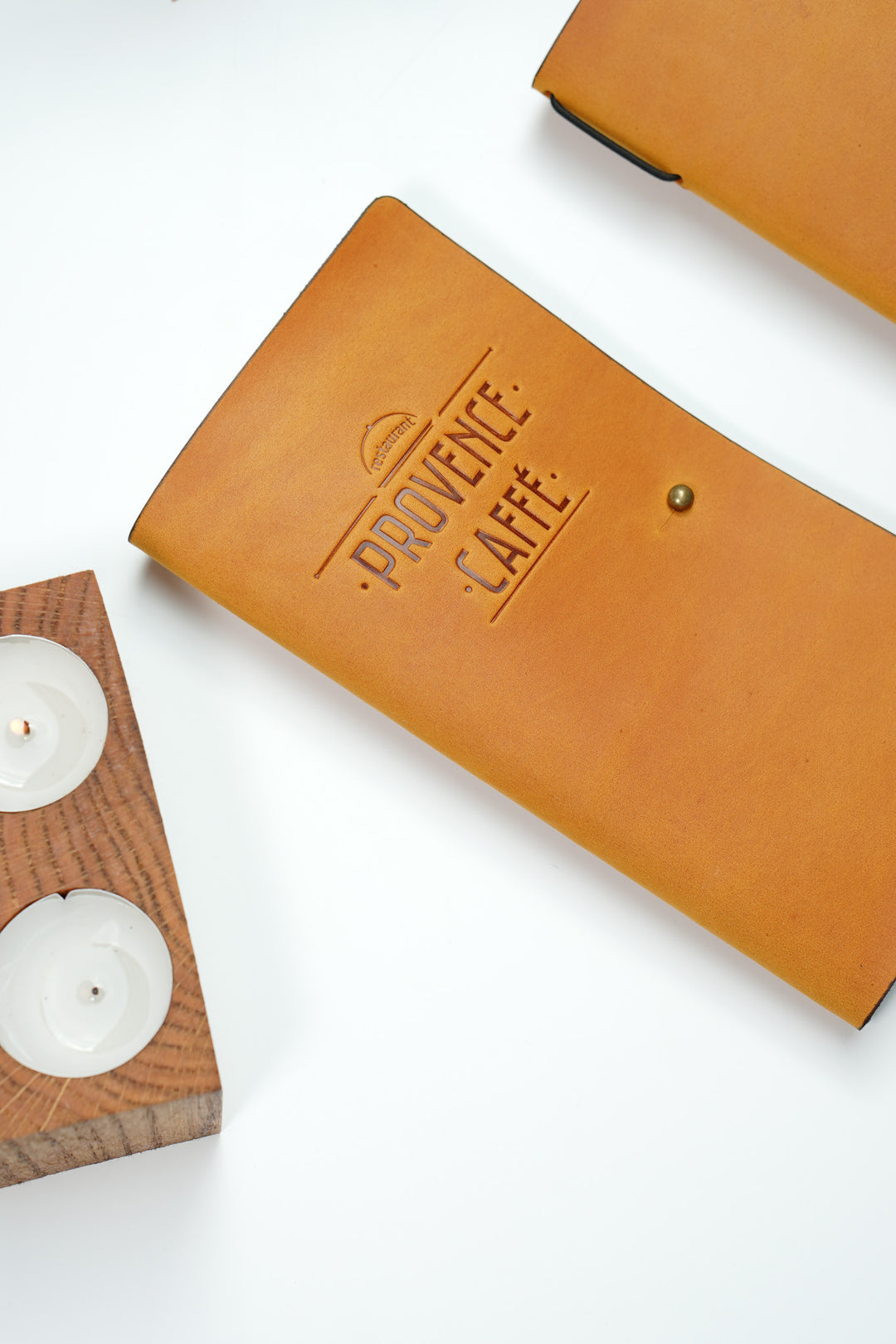 Personalized Leather Check Holder: Restaurant Bill Presenter