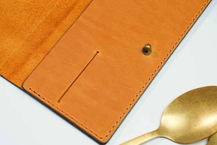 Personalized Leather Check Holder: Restaurant Bill Presenter