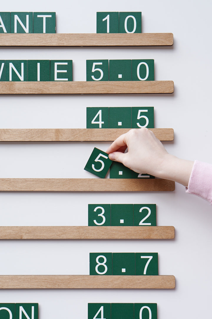 Wall Menu Board with Wooden Rails & Changeable Letters