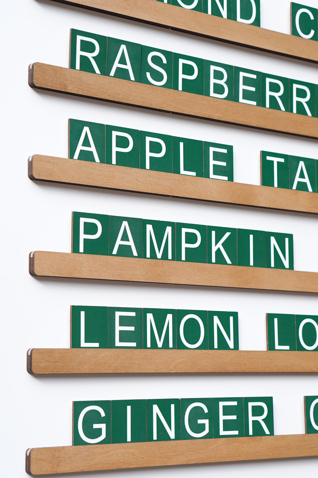 Wall Menu Board with Wooden Rails & Changeable Letters