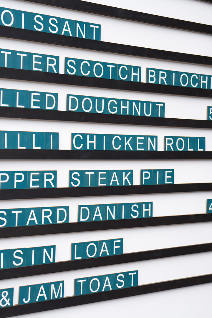 Wooden Letter Board Menu, Changeable Letter Rails for Restaurant Decor