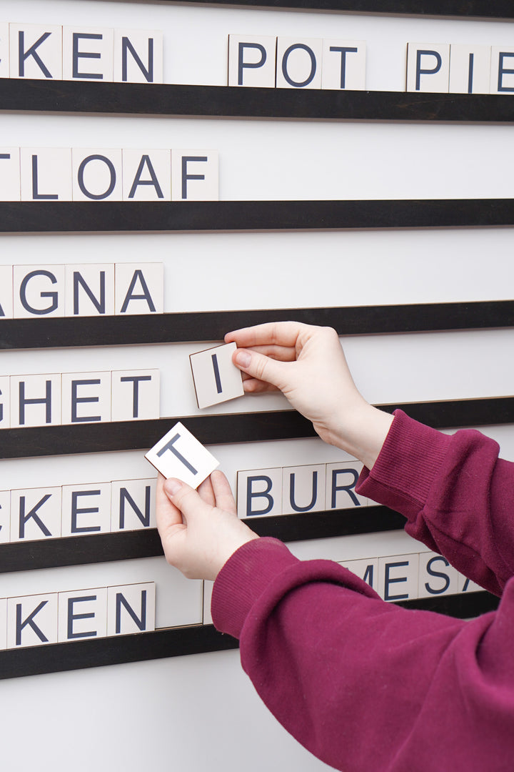 Wall menu For Cafe, Changeable Letter Restaurant Menu