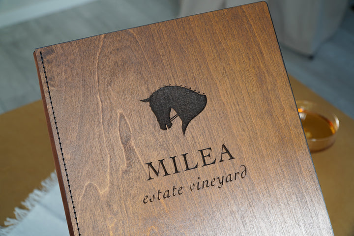 Engraved Restaurant Wooden Menu Cover