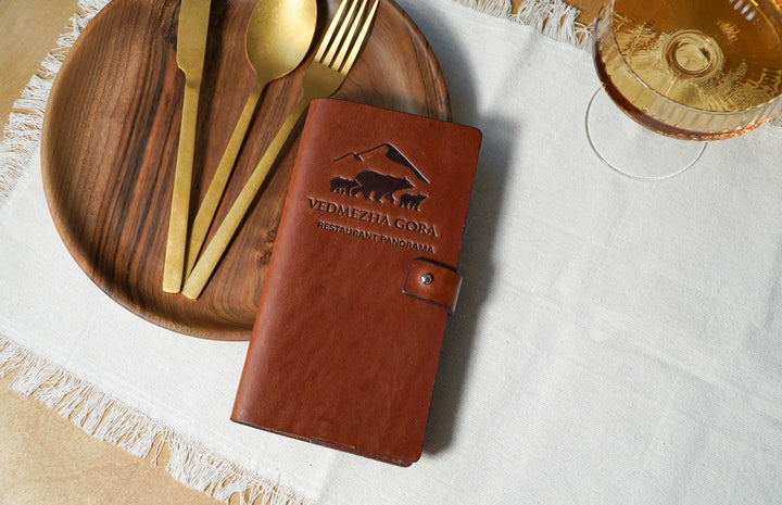 Custom Leather Check Presenter: Embossed Bill Holder for Restaurant