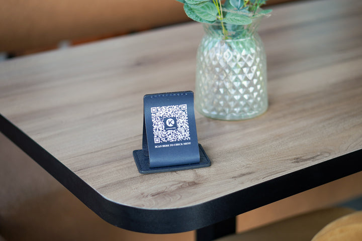 Tabletop QR Code Menu Sign, Touchless Menu sign