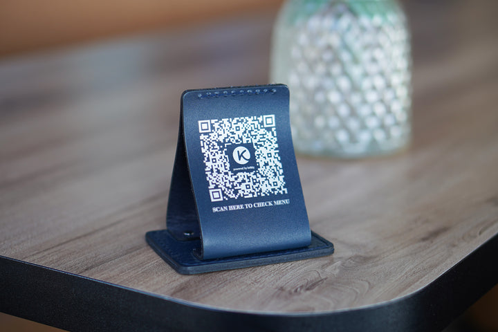Tabletop QR Code Menu Sign, Touchless Menu sign