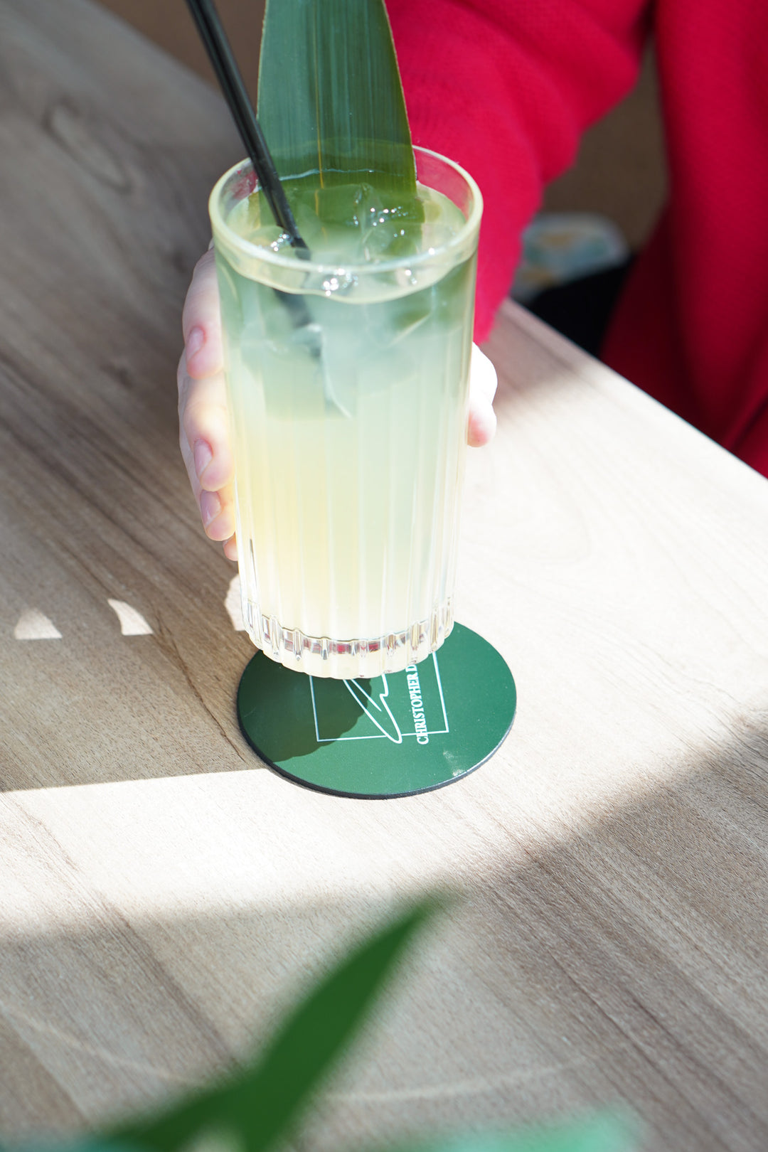Personalized Drink Coasters, Round Leather Cup Mats, Restaurant & Cafe Table Accessories
